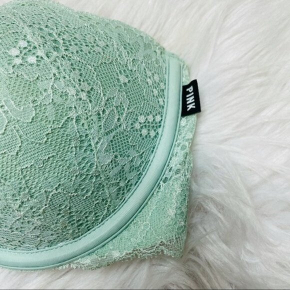 Victoria's Secret PINK | Mint Date Plunge Push-Up Multi-way Bra | Size 32C - Picture 4 of 11